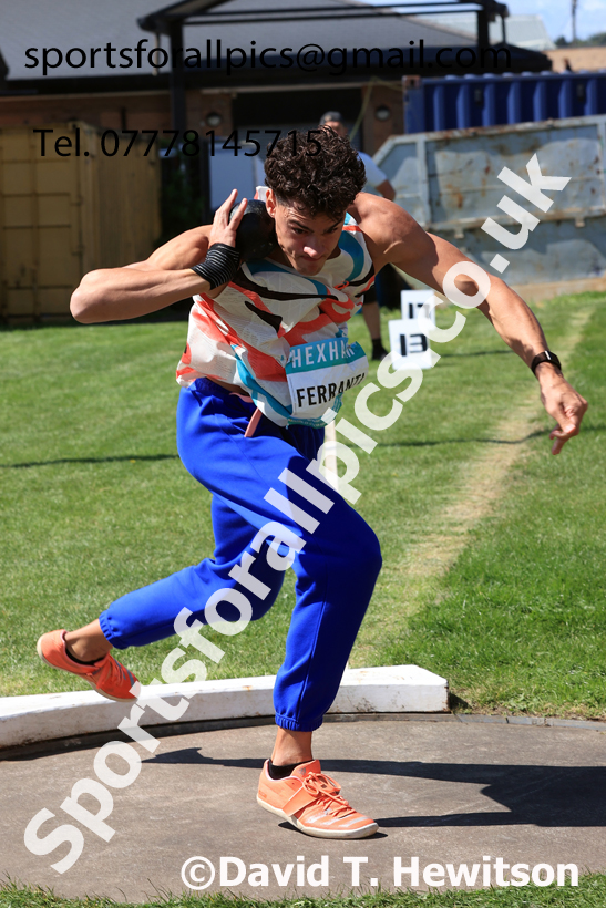 Decathlon shot putt, 2025 EAP International Combined Events, Hexham, Northumberland.  Photo: David T. Hewitson/Sports for All Pics